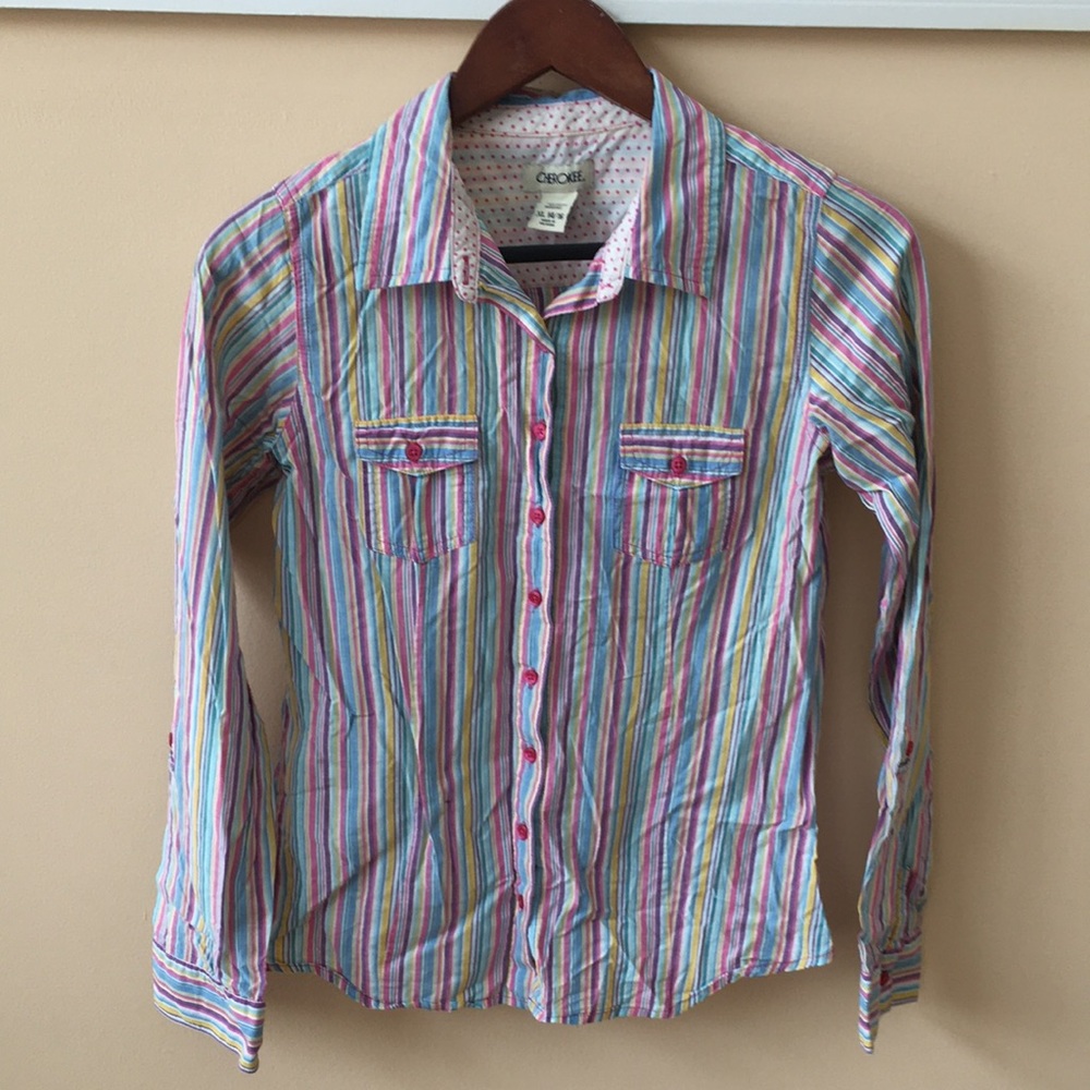 Like-new stripe cotton shirt
